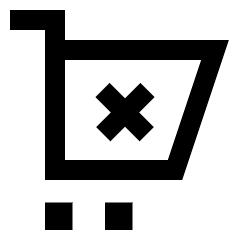 Shopping Cart Cross Icon from Sharp Line Set