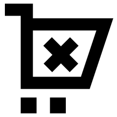 Shopping Cart Cross Icon from Sharp Remix Set