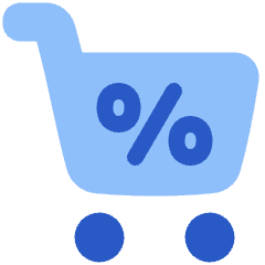 Shopping Cart Percent 1 Icon from Plump Flat Set