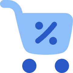 Shopping Cart Percent 1 Icon from Flex Flat Set