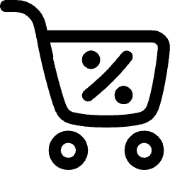 Shopping Cart Percent 1 Icon from Flex Line Set