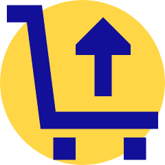 Shopping Cart Remove Icon from Sharp Pop Set