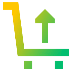 Shopping Cart Remove Icon from Sharp Gradient Set