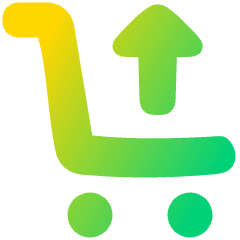 Shopping Cart Remove Icon from Plump Gradient Set