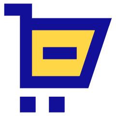 Shopping Cart Subtract Icon from Sharp Pop Set