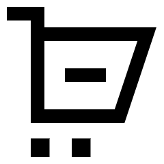Shopping Cart Subtract Icon from Sharp Line Set