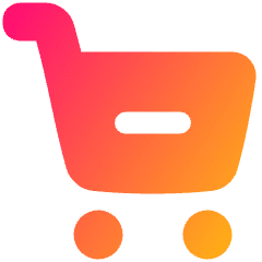 Shopping Cart Subtract Icon from Plump Gradient Set