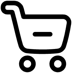 Shopping Cart Subtract Icon from Plump Line Set