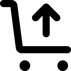 Shopping Cart Unload Icon from Micro Line Set
