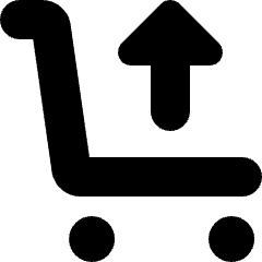 Shopping Cart Unload Icon from Micro Solid Set