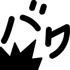 Kawaii Manga Explosion Sound Effect Text Icon from Ultimate Bold Set