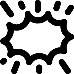 Kawaii Manga Screentone Effect Action Text Bubble Icon from Ultimate Bold Set