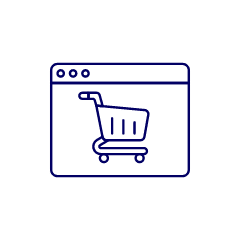 Shopping Cart Browser 2 Illustration from UX Line Set