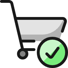 Shopping Cart Check Icon from Ultimate Colors Set