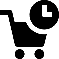 Shopping Cart Clock Icon from Nova Solid Set