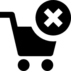 Shopping Cart Cross Remove Icon from Nova Solid Set