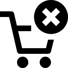 Shopping Cart Cross Remove Icon from Nova Line Set
