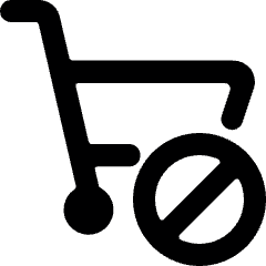 Shopping Cart Disable Icon from Ultimate Bold Set