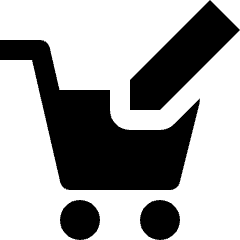Shopping Cart Edit Icon from Nova Solid Set