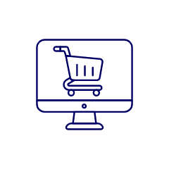 Shopping Cart Imac 2 Illustration from UX Line Set