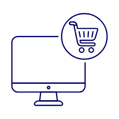 Shopping Cart Imac Illustration from UX Line Set