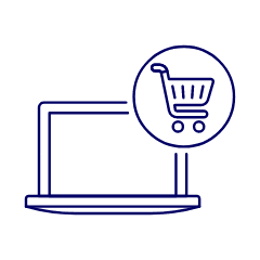 Shopping Cart Laptop 1 Illustration from UX Line Set