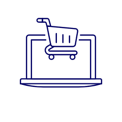Shopping Cart Laptop 2 Illustration from UX Line Set