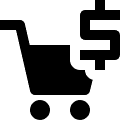 Shopping Cart Money Fund Icon from Nova Solid Set