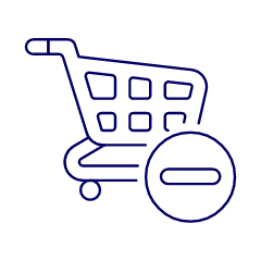 Shopping Cart Remove 2 Illustration from UX Line Set