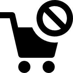 Shopping Cart Restrict Icon from Nova Solid Set