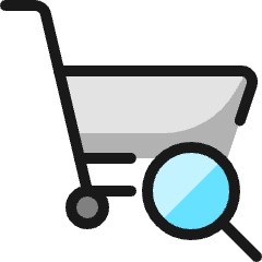 Shopping Cart Seach Icon from Ultimate Colors Set