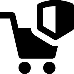 Shopping Cart Security Shield Icon from Nova Solid Set