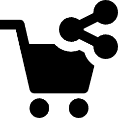 Shopping Cart Share Icon from Nova Solid Set
