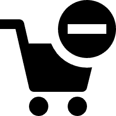 Shopping Cart Subtract Remove Icon from Nova Solid Set