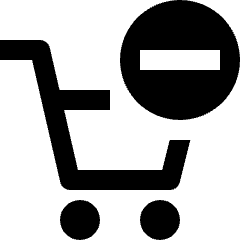 Shopping Cart Subtract Remove Icon from Nova Line Set