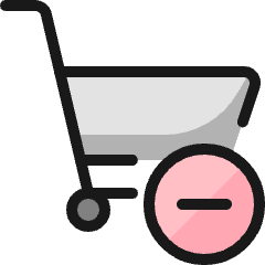 Shopping Cart Subtract Icon from Ultimate Colors Set