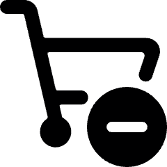 Shopping Cart Subtract Icon from Ultimate Bold Set