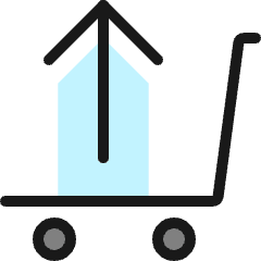 Shopping Cart Upload Icon from Ultimate Colors Set
