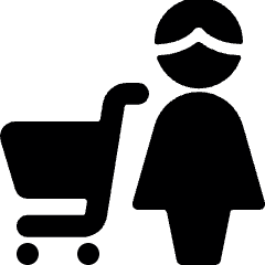 Shopping Cart Woman 1 Icon from Ultimate Bold Set