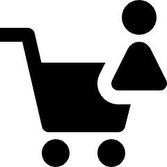 Shopping Cart Women 1 Icon from Nova Solid Set