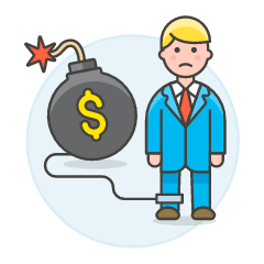 Debt Bomb Chain 1 Illustration from UX Colors Set
