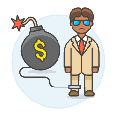 Debt Bomb Chain 2 Illustration from UX Colors Set