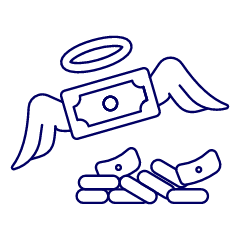 Flying Money Illustration from UX Line Set