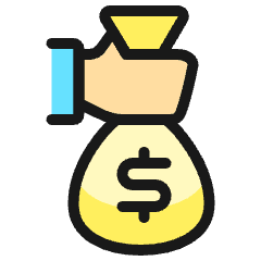 Cash Payment Bag Dollar 1 Icon from Ultimate Colors Set