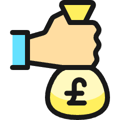 Cash Payment Bag Pound 2 Icon from Ultimate Colors Set