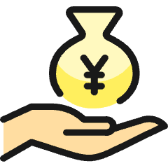 Cash Payment Bag Yen Icon from Ultimate Colors Set