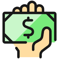 Cash Payment Bill Dollar 3 Icon from Ultimate Colors Set
