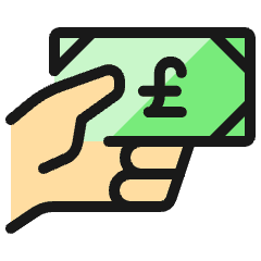 Cash Payment Bill Pound 1 Icon from Ultimate Colors Set