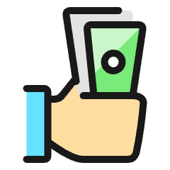 Cash Payment Bills Icon from Ultimate Colors Set
