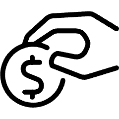 Cash Payment Coin 1 Icon from Ultimate Light Set